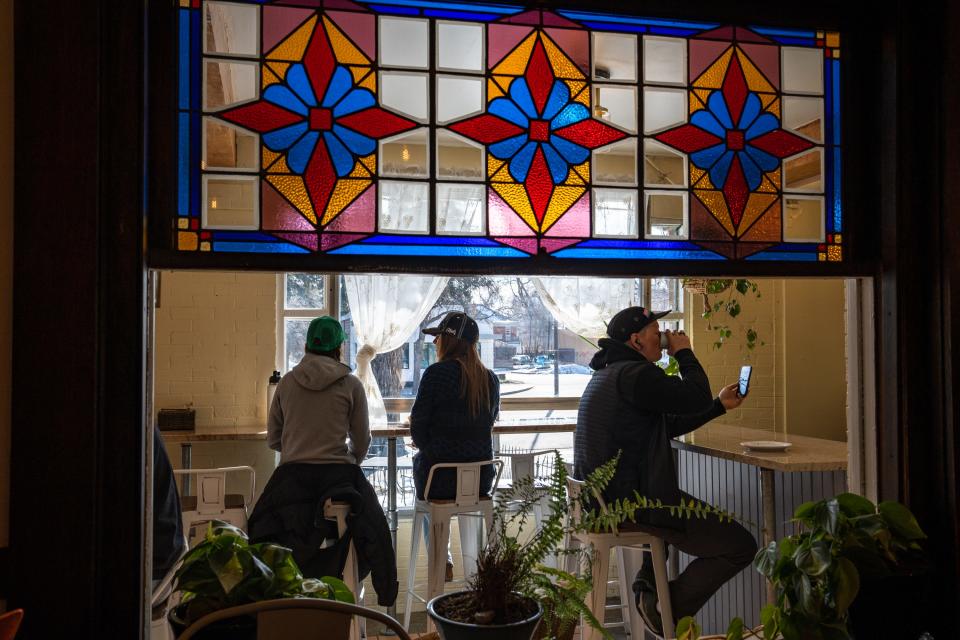 In this filep hoto, patrons visit Little Bird Bakeshop on Wednesday, March 29, 2023, in Fort Collins. The bakery reopened in its new location at 613 S. College Avenue, which Canino's formerly occupied prior to its closing.