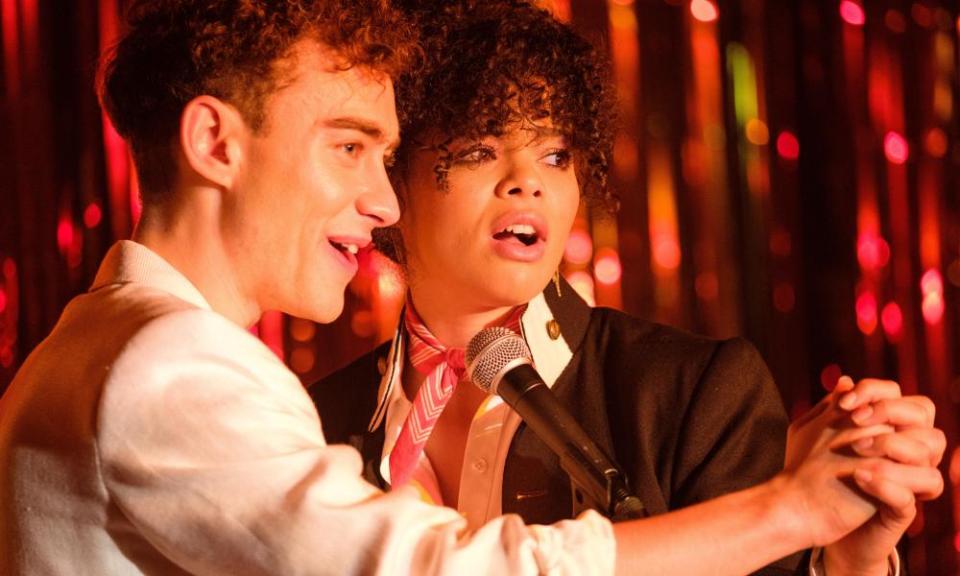 Lydia West dancing with Olly Alexander in It’s a Sin.