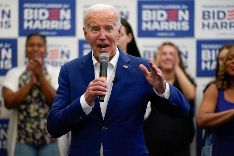 Joe Biden said he was ‘frustrated’ with ‘elites’ in the party, he told MSNBC on Monday morning (Reuters)