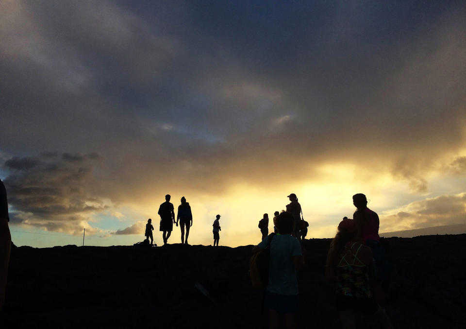 Lava from Hawaii’s volcano, Kilauea, oozes into the ocean