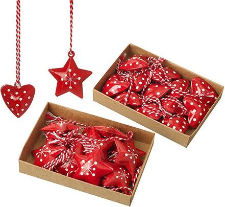 These heart and star shaped metal decs