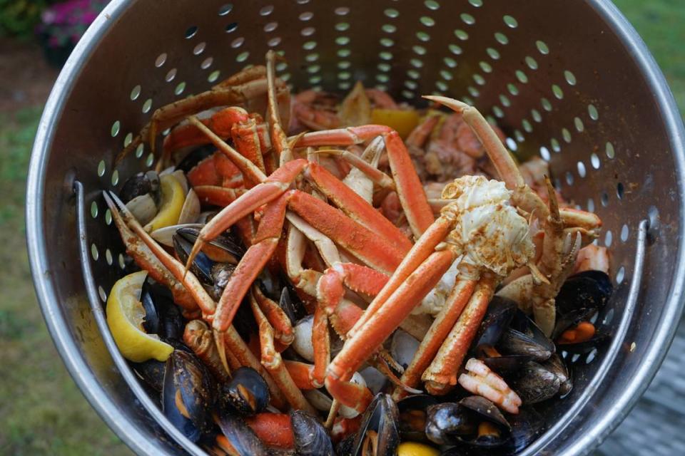 The Outer Banks Boil Company Corolla’s signature seafood boil is a one-pot cooking process that combines both boiling and steaming.