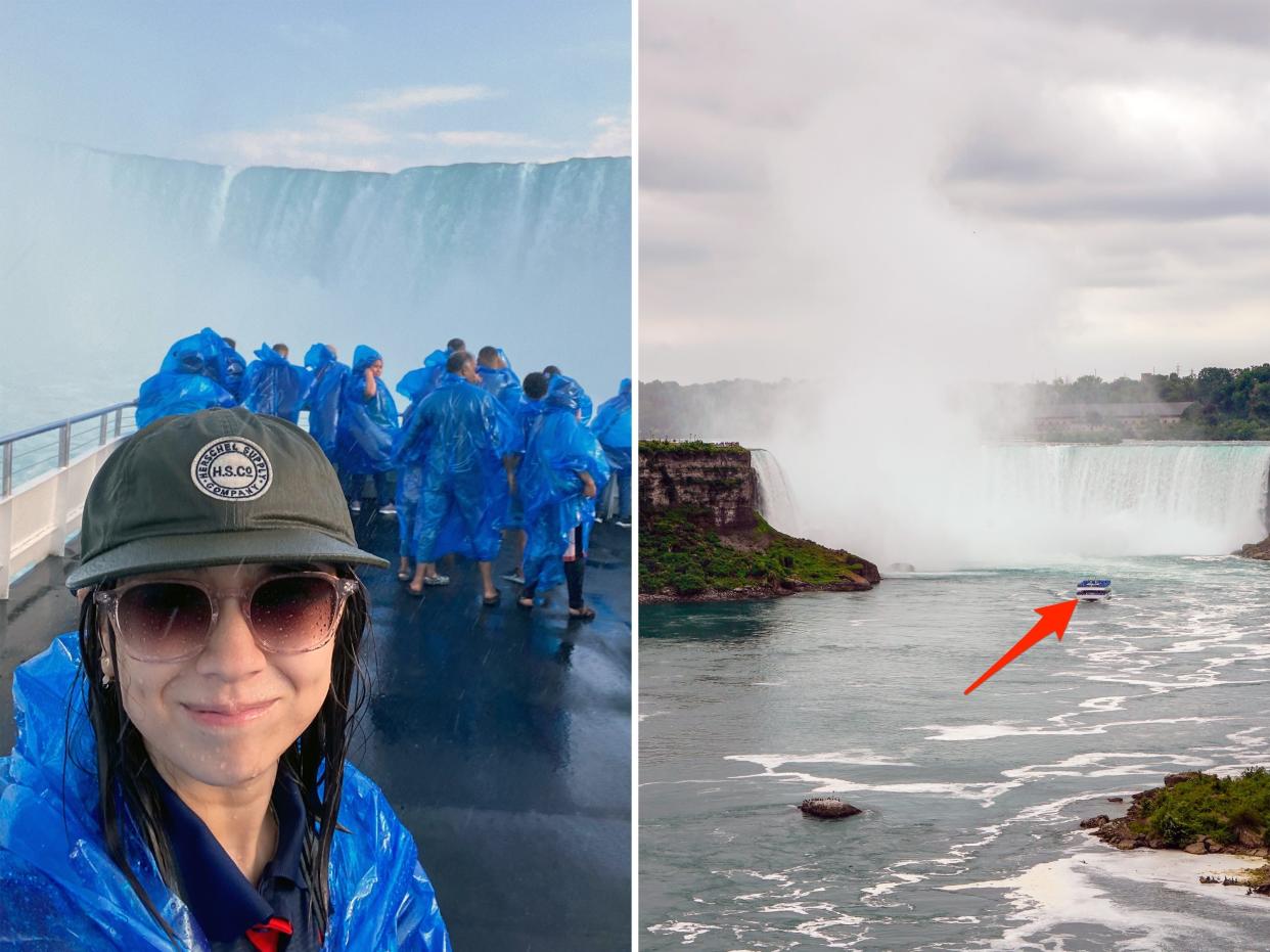 The author on the Niagara Falls boat ride