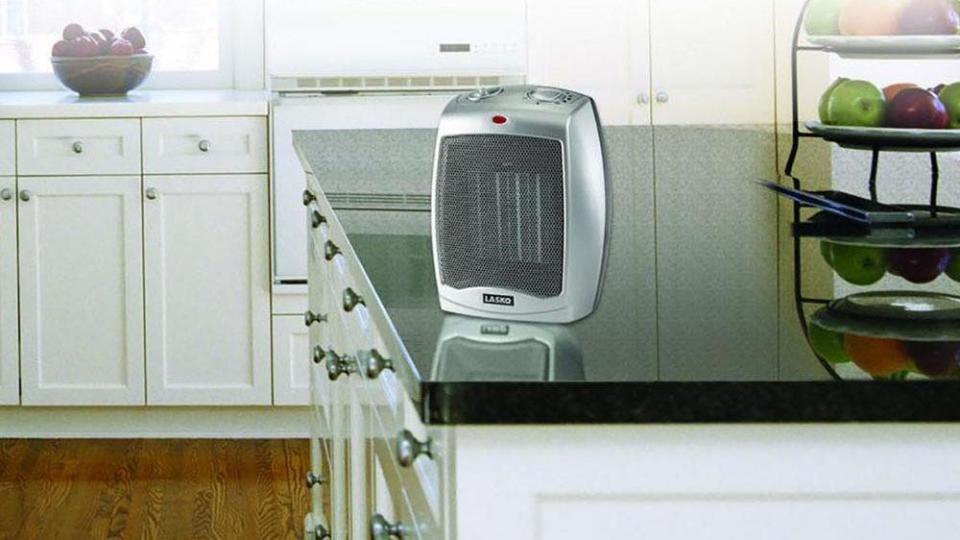 This compact heater can be easily transported to any spot in your home.