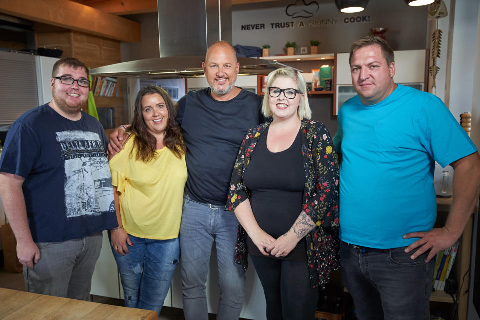 Das ist Team Rosin, die Freunde der unkontrollierten Nahrungsaufnahme. Foto: Kabeleins / Guido Engels