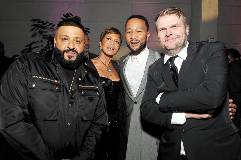 DJ Khaled, Sylvia Rhone, John Legend & Rob Stringer