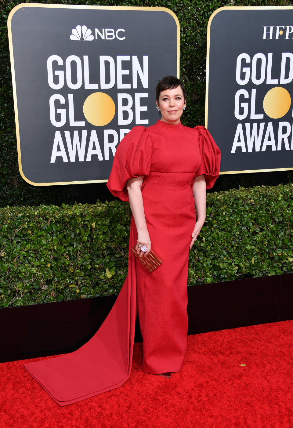 Olivia Colman attends the 77th Annual Golden Globe Awards [Photo: Getty]