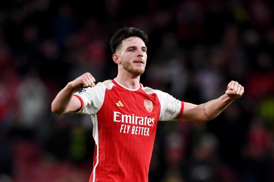 Declan Rice has continued his stellar form in north London (Arsenal FC via Getty Images)