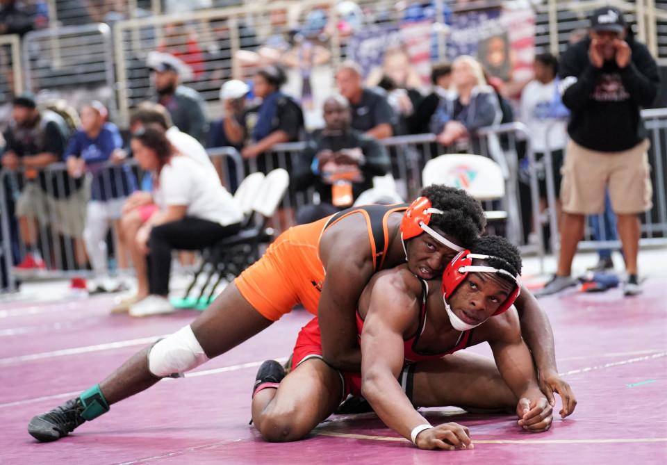 Lincoln Park Academy's Trenton Hogan finished seventh in 1A at 160 pounds at the FHSAA Championships held at Silver Spurs Arena on Saturday, Mar. 4, 2023 in Kissimmee.