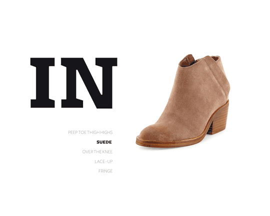 In: Suede boots.  