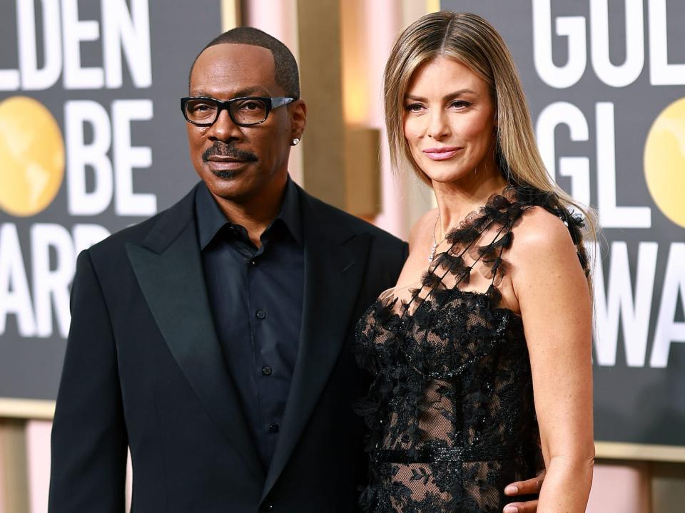 Eddie Murphy and Paige Butcher attend the 2023 Golden Globes.