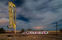 <p>The Henning Motel sits on iconic Route 66 in the Mojave Desert ghost town of Newberry Springs. <br></p><p>Photo: Flickr/<a href="https://www.flickr.com/photos/nkerns/15819721750/in/photolist-q6Wd8h-4qFCEV-6tVy23-3kcvB1" rel="nofollow noopener" target="_blank" data-ylk="slk:Noel Kerns;elm:context_link;itc:0;sec:content-canvas" class="link ">Noel Kerns</a></p>