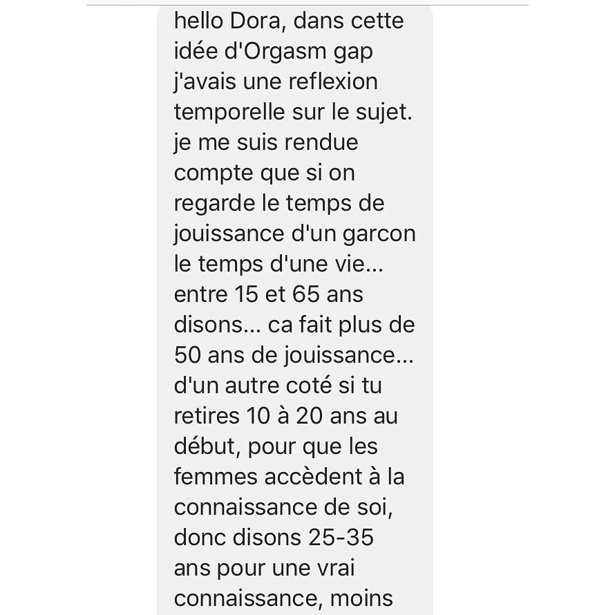 <p>Avant de poursuivre auprès d’Elle : “Et puis, il y a la société aussi. Elle nous a tellement foutu dans la tête que l’accès au plaisir est plus difficile pour les femmes que les hommes que nous acceptons ce diktat.” Crédit photo : Instagram tasjoui </p>