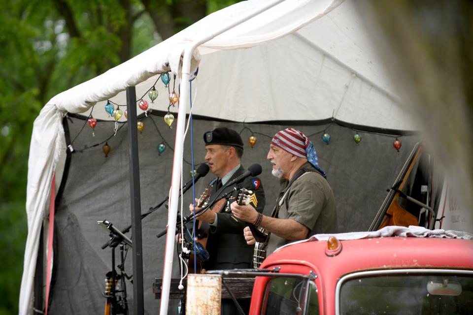 The Magnificent Goat Brothers perform at the Honor the Fallen event at Lost Trail Winery in Marlboro Township Saturday.