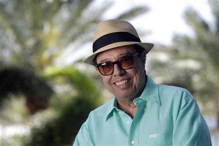 Sergio Mendes, executive music producer of the film "Rio 2", poses during a publicity tour for the movie in Miami Beach March 23, 2014. REUTERS/Andrew Innerarity