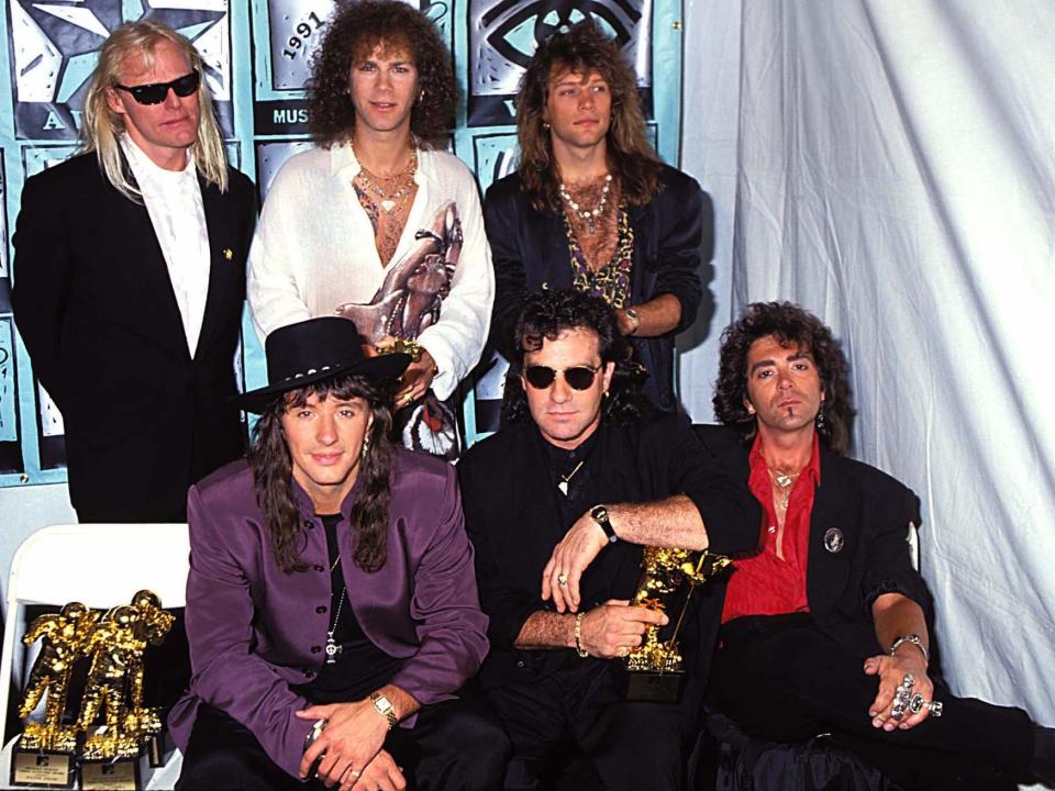 Bon Jovi at the 1991 MTV Video Music Awards.