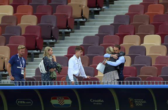 Gareth Southgate of England with Wife Alison and family.