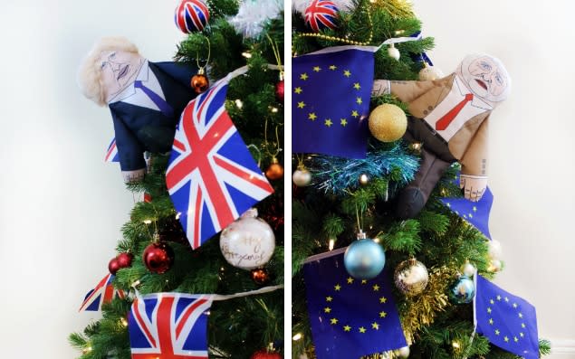 The Brexit Christmas Tree retails at £1000 from Hayes Garden World