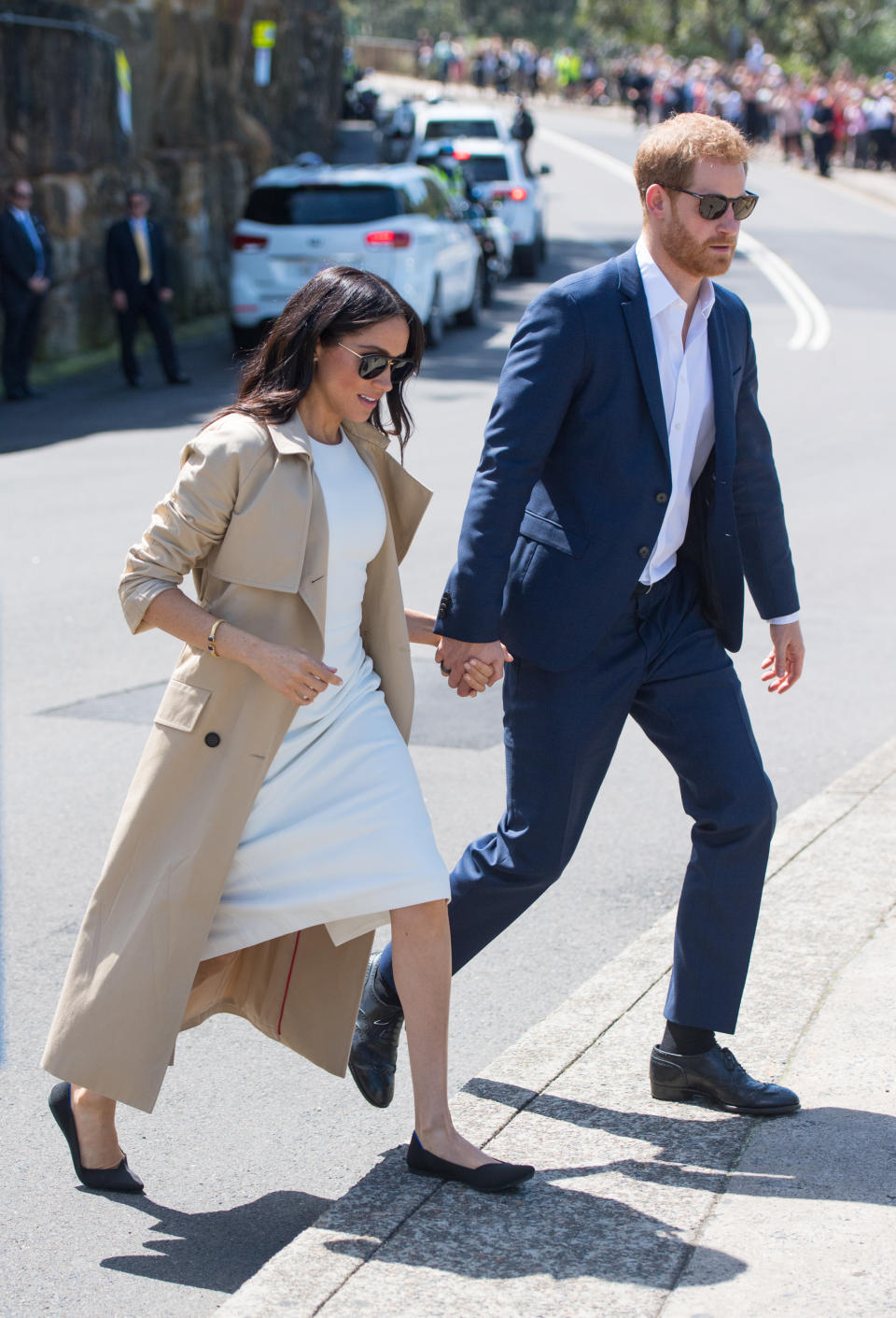 The Duchess of Sussex wearing Rothy's The Point, a sustainable and machine washable flat. (Photo by: Dominic Lipinski/PA Wire)