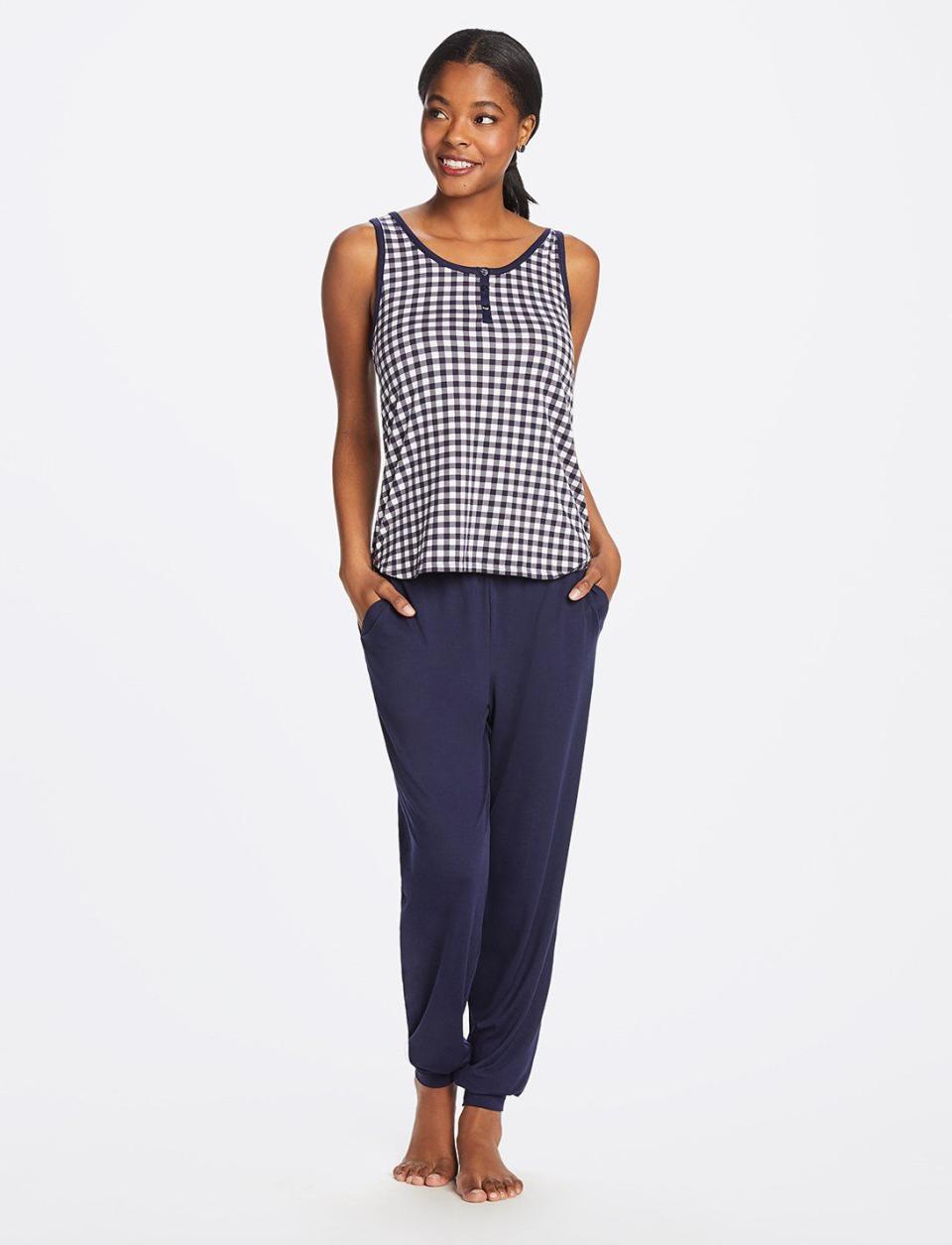 Hillary Pajama Set in Gingham