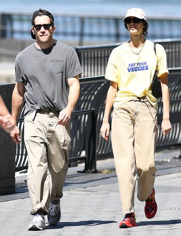 <p>TheImageDirect.com</p> Jake Gyllenhaal and Jeanne Cadieu in New York City on June 16, 2024