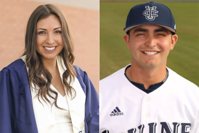 Christiana Duarte (left) was killed in the Las Vegas shooting last Oct. 1. Her brother Mikey is a Chicago White Sox prospect. (AP/UC-Irvine photos)