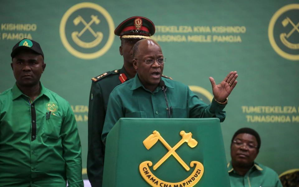 President John Magufuli said citizens should wear face masks