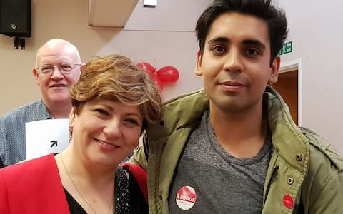 Aman Thakar with Emily Thornberry - Credit: Facebook