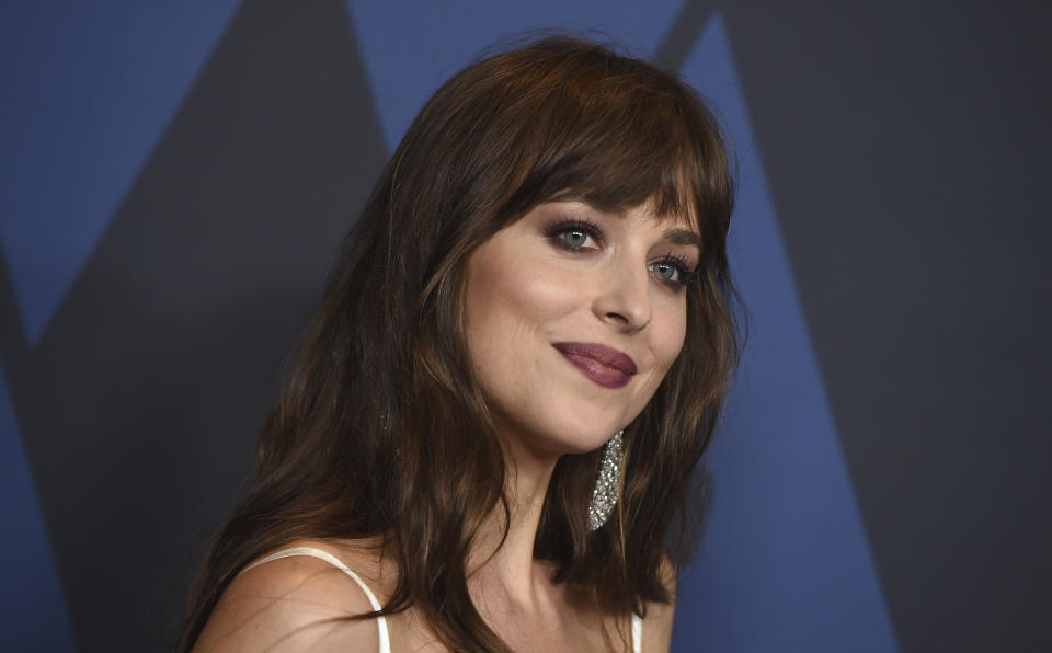 Dakota Johnson at the Governors Awards in Los Angeles on Oct. 27.&nbsp;