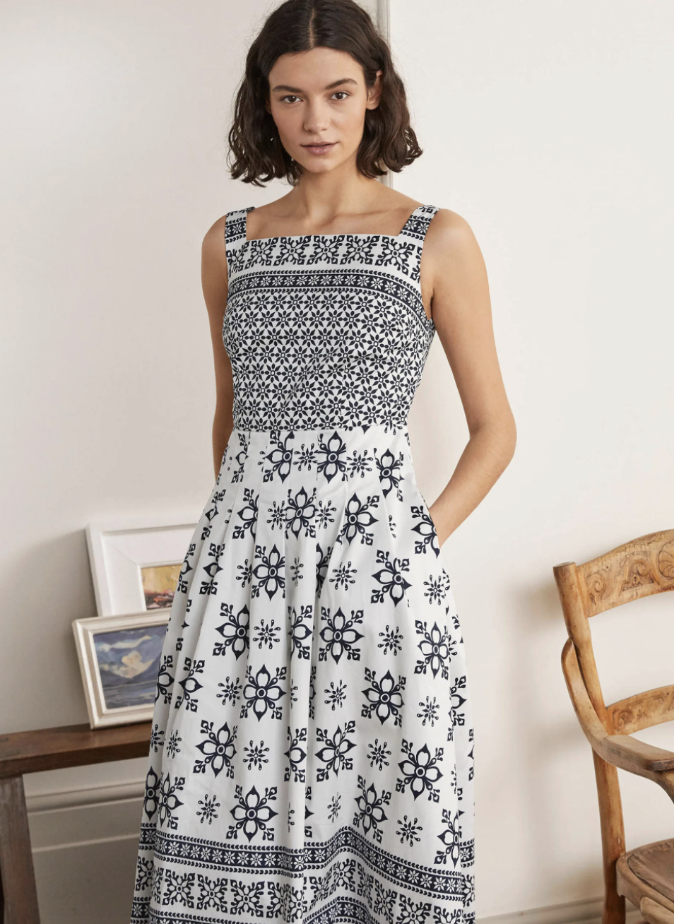 Aubrey Cotton Midi Dress (Boden)