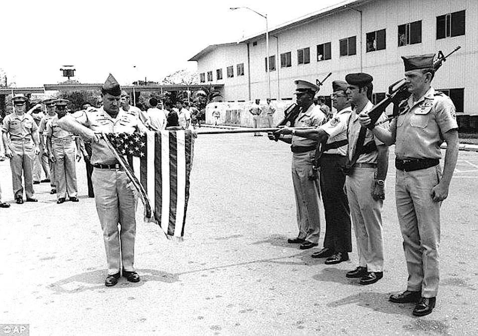 Troops furl the colors on March 29, 1973, the day the last U.S. combat forces left Vietnam. March 29 is now designated National Vietnam War Veterans Day.