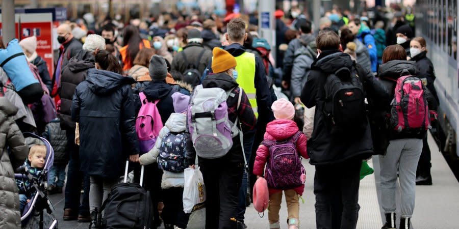 Ukrainian refugees in Berlin. (illustrative photo)