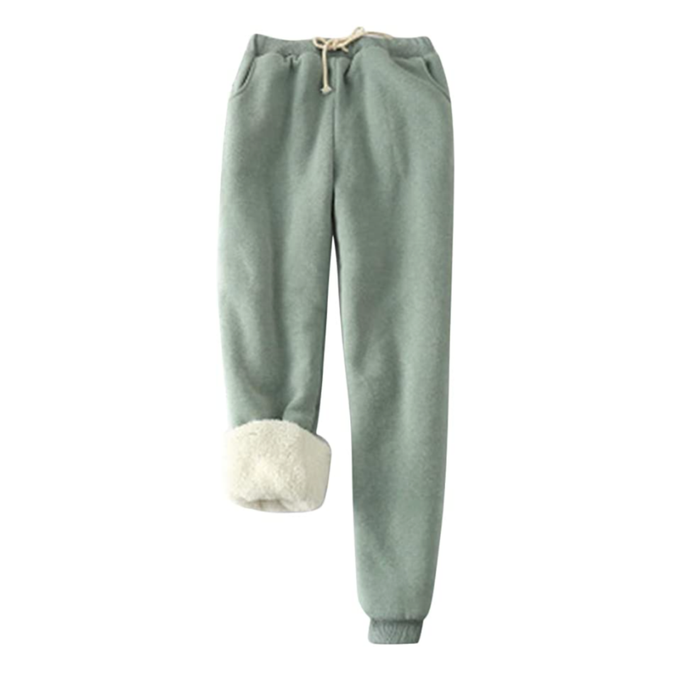 4) Yeokou Women's Warm Sherpa-Lined Joggers