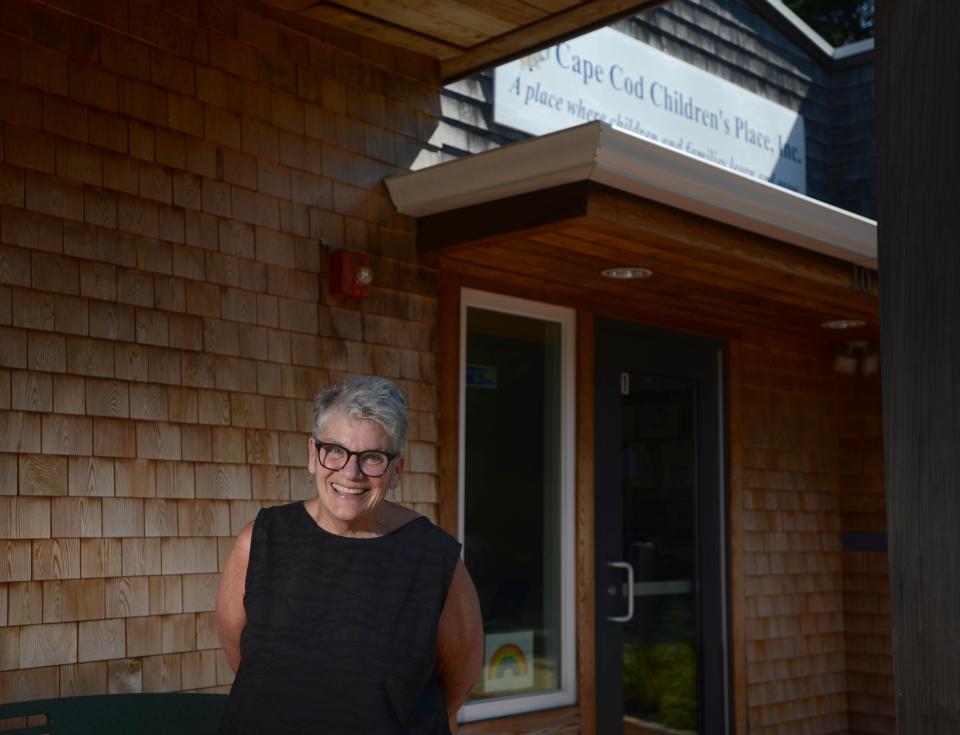 Cape Cod Children's Place executive director Cindy Horgan outside the Eastham facility.