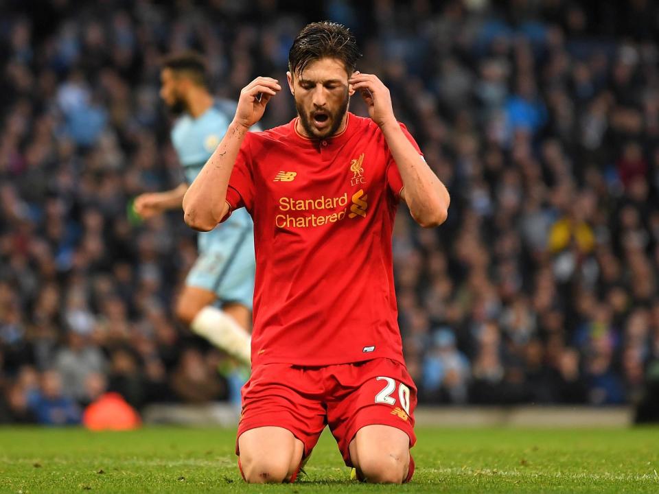 Adam Lallana apologised to Liverpool teammates after horror miss against Manchester City