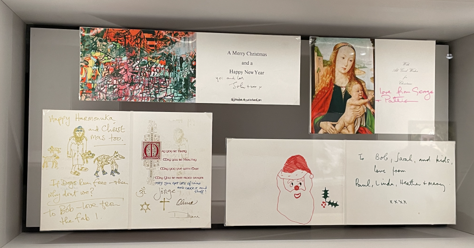 Christmas cards from the Beatles at the Bob Dylan Center - Credit: Chris Willman/Variety