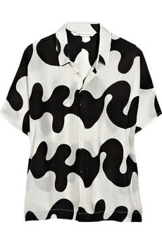 Diane von Furstenberg wave blouse, $200, at Net-a-Porter