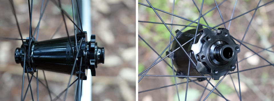 hub closeup on new race face eras carbon MTB wheels