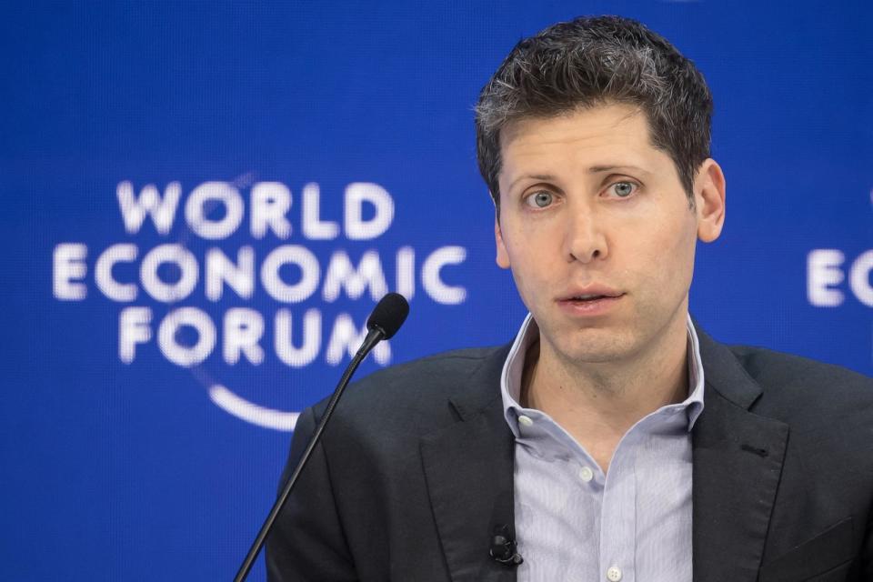 ΦΩΤΟΓΡΑΦΙΑ: Ο Διευθύνων Σύμβουλος του OpenAI Sam Altman παρευρίσκεται σε μια συνάντηση του Παγκόσμιου Οικονομικού Φόρουμ (WEF) στις 18 Ιανουαρίου 2024 στο Νταβός της Ελβετίας.  (Fabrice Coffrini/AFP μέσω Getty Images)