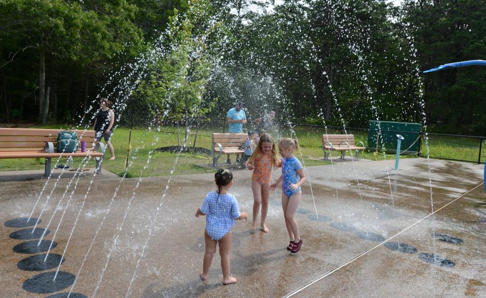 The Sandy Pond Splash Deck in West Yarmouth off Buck Island Road is a popular spot during on hot summer days.
