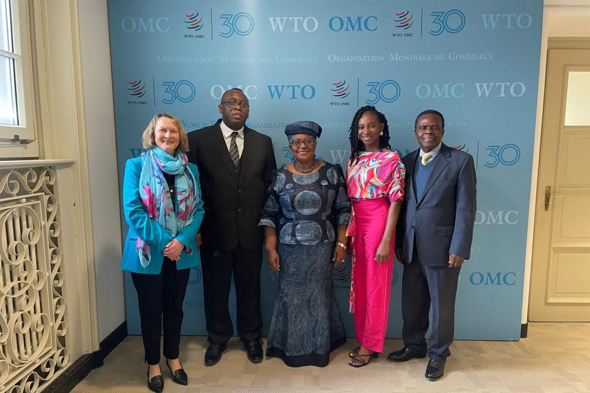 A delegation from the University of Bolton with WTO director-general Ngozi Okonjo-Iweala <i>(Image: Public)</i>