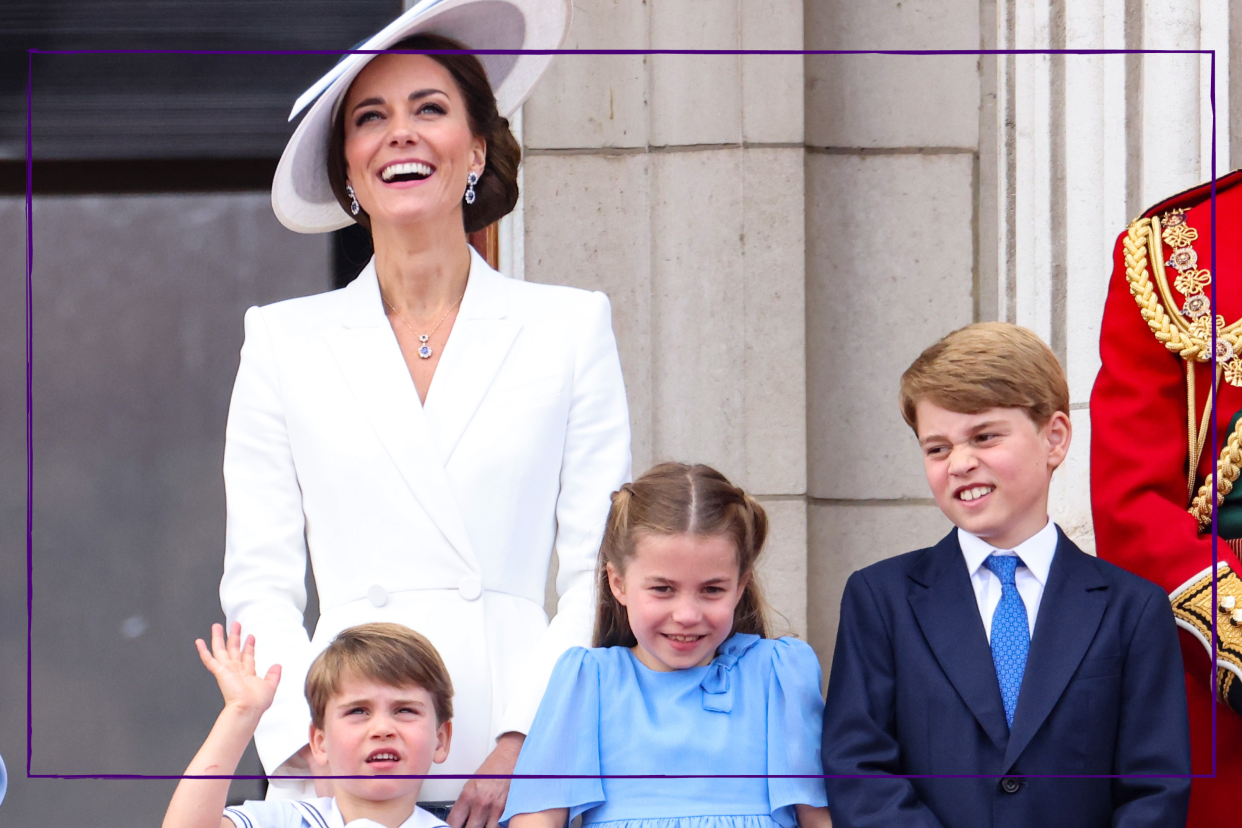  Kate Middleton with Prince George, Princess Charlotte, and Prince Louis. 