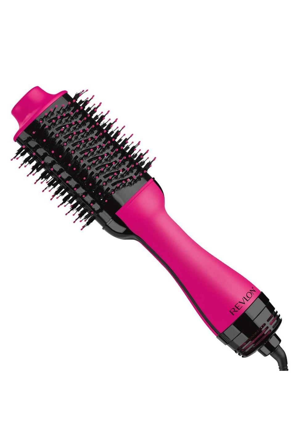 35) One-Step Hair Dryer and Volumizer Hot Air Brush, Pink