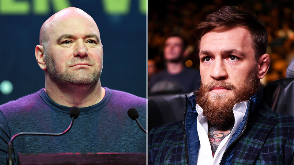 UFC boss Dana White (pictured left) and Conor McGregor (pictured right). (Getty Images)