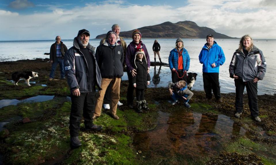 Howard Wood and fellow members of the Community of Arran Seabed Trust.