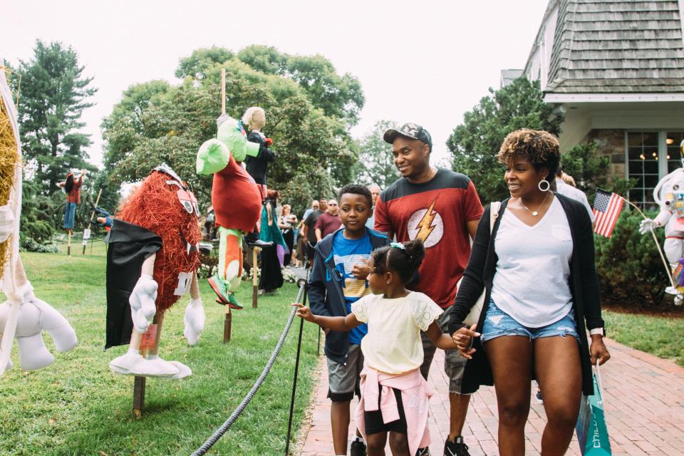 Scarecrows in the Village, held in the fall at Peddler's Village in Lahaska, features a hundred creative, colorful, and spooky scarecrows created by Philadelphia-area residents and organizations.