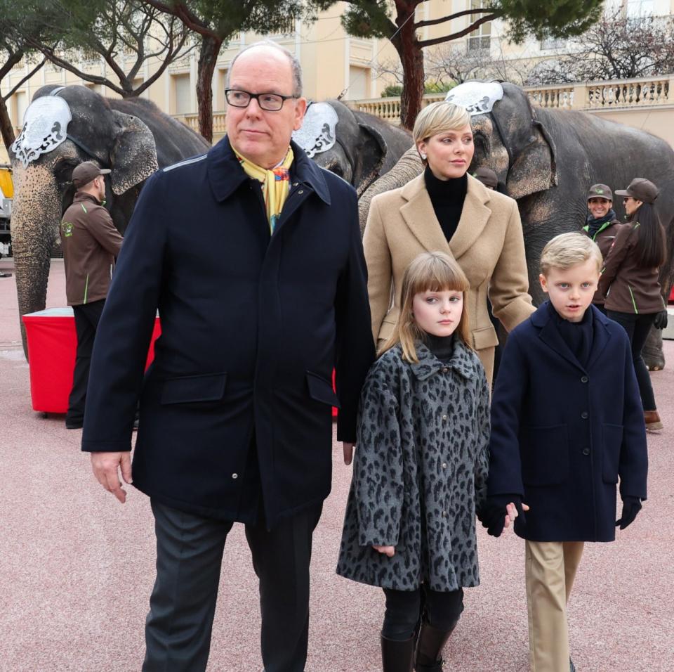 Albert and Charlene with their twins, Princess Gabriella and Prince Jacques