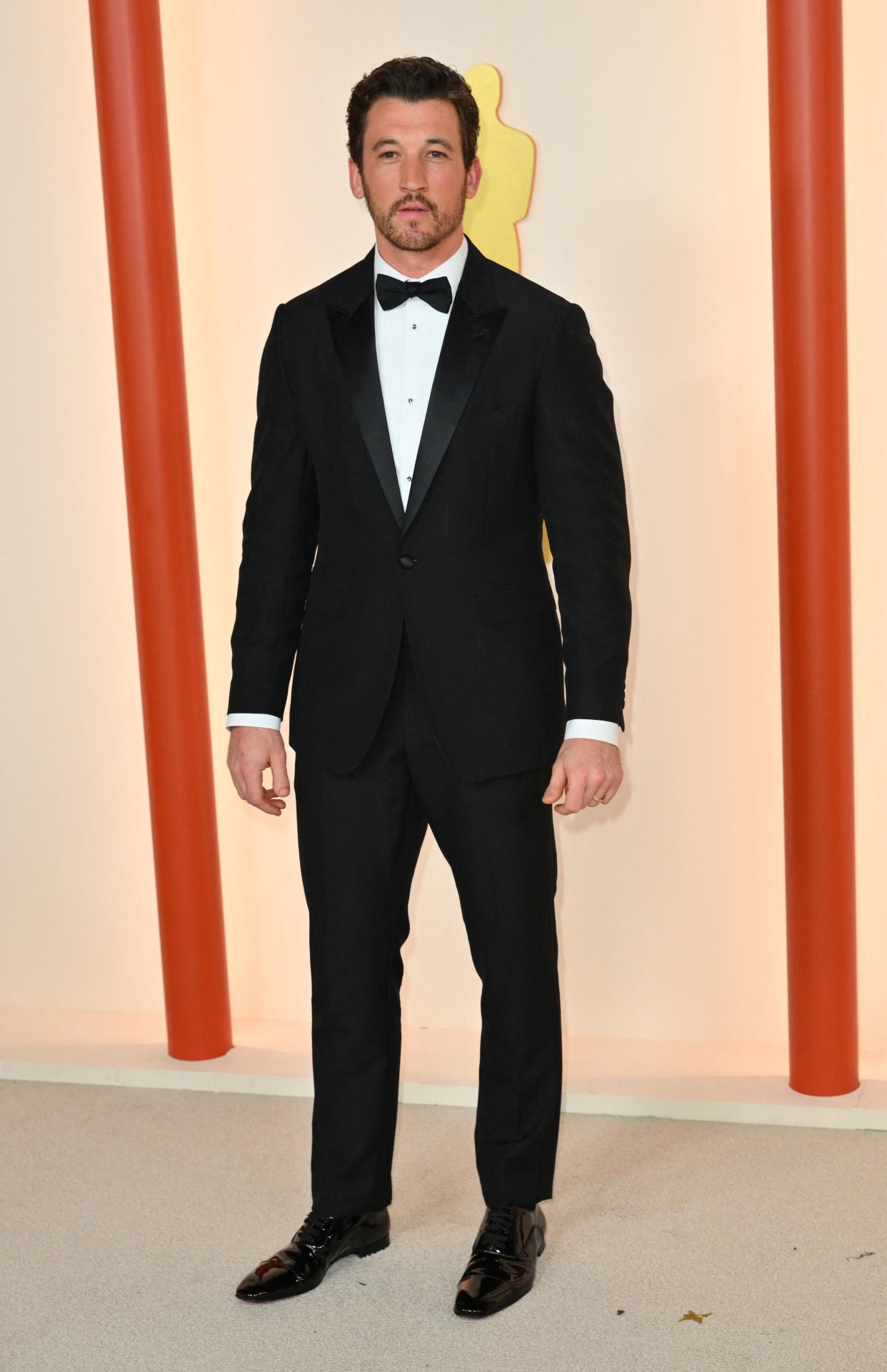 US actor Miles Teller attends the 95th Annual Academy Awards at the Dolby Theatre in Hollywood, California on March 12, 2023. (Photo by ANGELA WEISS / AFP) (Photo by ANGELA WEISS/AFP via Getty Images)