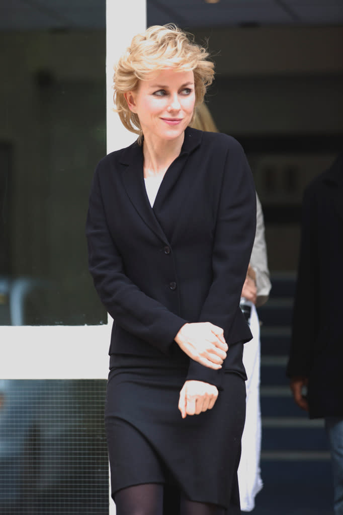 Naomi Watts playing Princess Diana in the new film about her life 'Caught in Flight'.