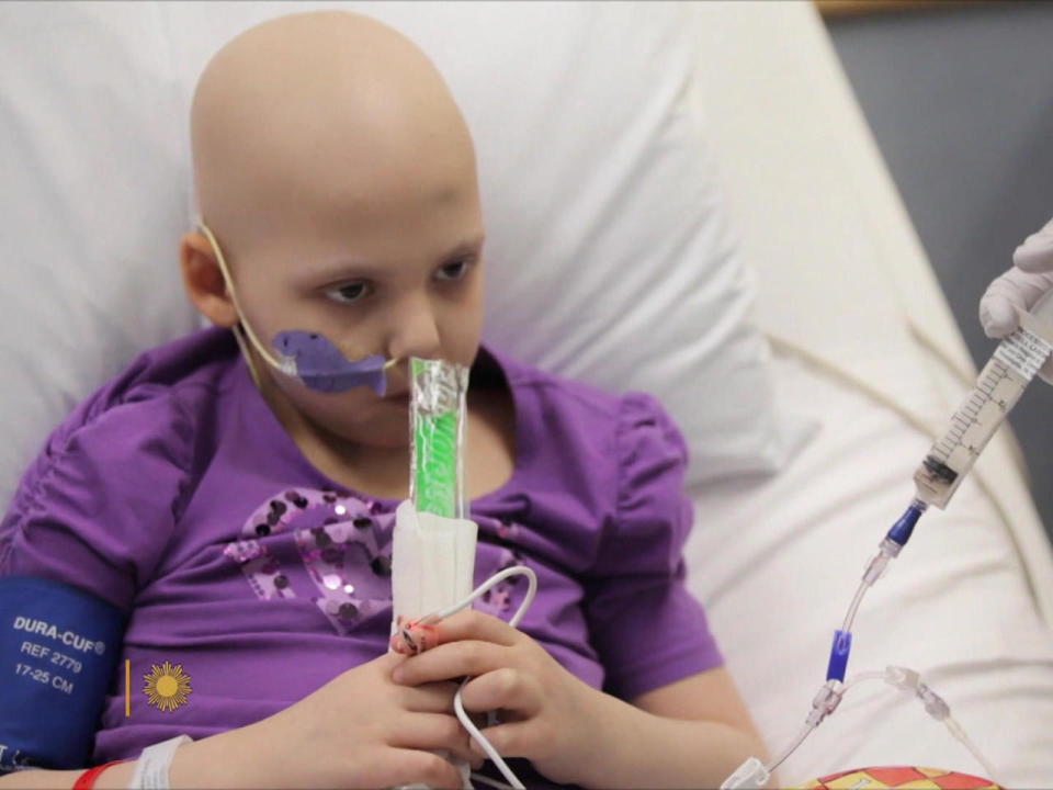 Emily Whitehead as a leukemia patient.  / Credit: CBS News